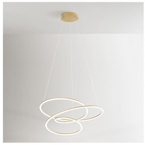 Sospensione Moderna Spira Metallo Oro Led 96W Dimmerabile Ip20 (1/3)