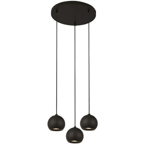 Searchlight Eindhoven Pendente Drop 3 Luci Nero Opaco (1/5)