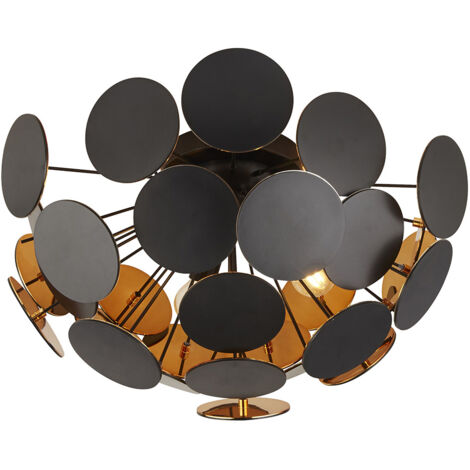 Searchlight DISCUS - 3 Lampada da semi-incasso nero chiaro, oro (1/5)
