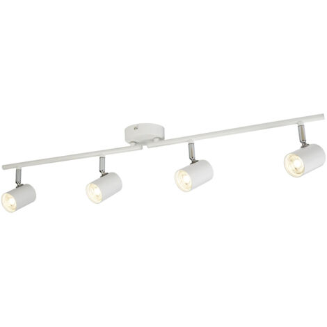 Plafoniera Contemporanea Rollo Acciaio Bianco Vetro Cromo Led 16,1W 3000K (1/4)