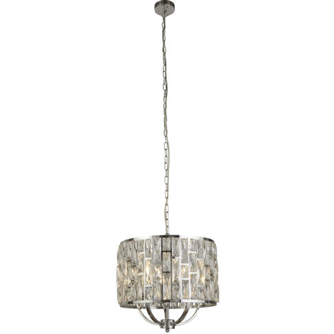 Searchlight BIJOU - Sospensione a soffitto a 5 luci cromate con cristallo (1/5)