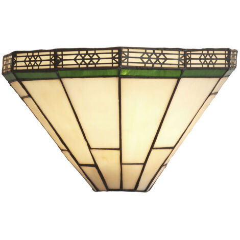 Applique Classica New York Acciaio Nero Vetro Verde 1 Luce E14 (1/5)