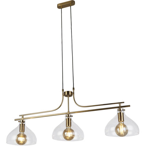Searchlight Margarita Sospensione a 3 barre luminose Ottone, vetro (1/5)