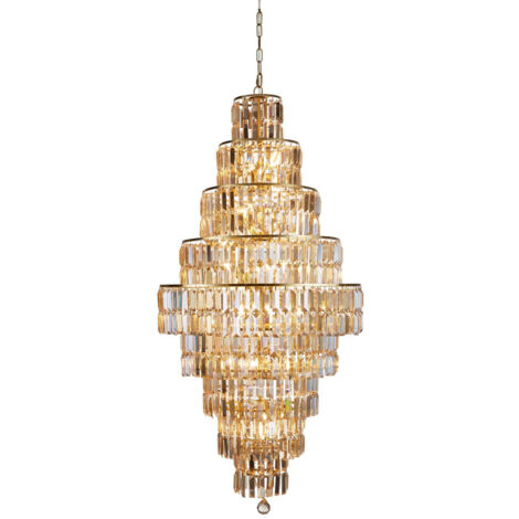 Searchlight Empire Lampadario 13 Luci Ottone Satinato, Bicchiere Champagne (1/4)