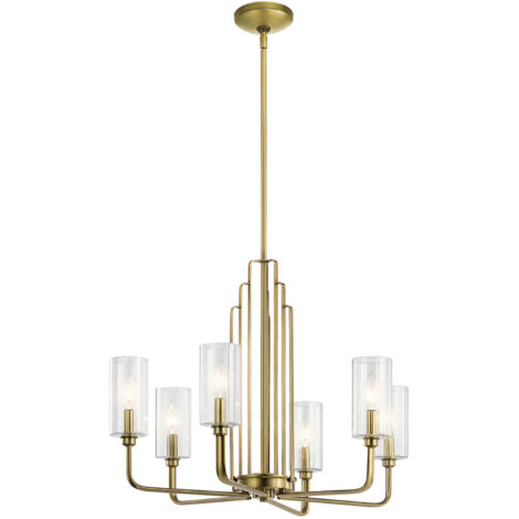 Elstead Kichler Kimrose Plafoniera a sospensione multibraccio in ottone naturale spazzolato (1/4)