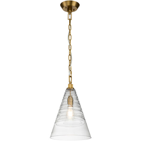 Elstead Feiss Elmore Plafoniera a Sospensione Cupola in Ottone Brunito (1/5)