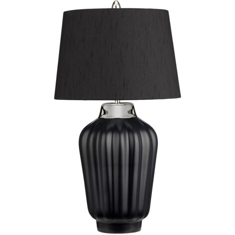 Lampada Da Scrivania Contemporanea Bexley Porcellana Nero Nichel 1 Luce E27 (1/5)