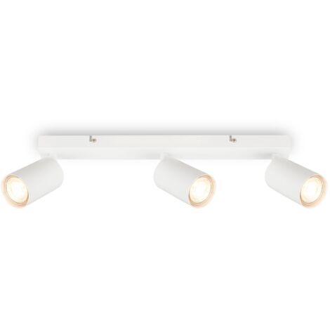 Faretto da soffitto Briloner, orientabile, On/Off tramite interruttore a parete, bianco