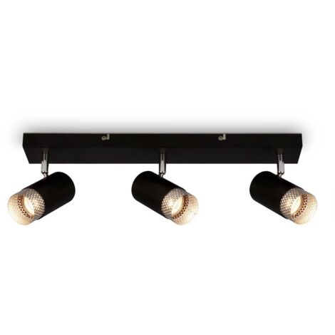Spot Vintage Plek Metallo Cromo Opaco 3 Luci Gu10 (1/5)