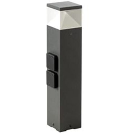Paletto Basso Moderno Diamond Con Prese Alluminio Grafite 12W Led 3000K (1/2)
