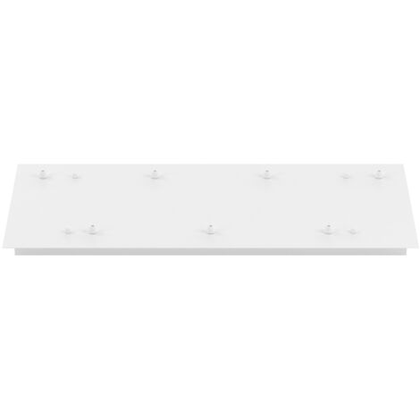 Rosone Rettangolare Metallo Bianco 7 Fori 75X35Cm