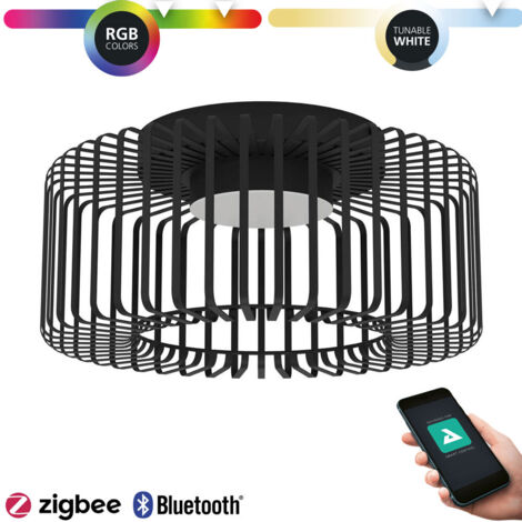 Plafoniera Contemporanea Ginestrone-Z Acciaio Nero Luce Led Integrato 22W (1/4)