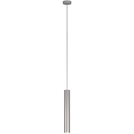 Lampadario Industrial-Minimal Xeana Metallo Grigio 1 Luce Gu10