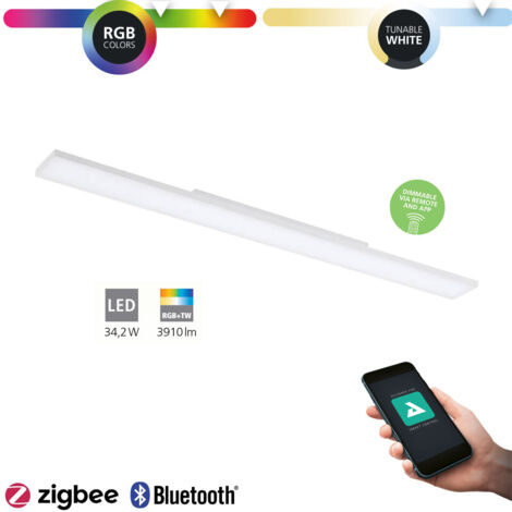 Plafoniera Moderna Turcona-Z Acciaio Bianco Luce Led Integrato 34,2W Ip20 (1/5)