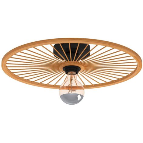 Plafoniera Vintage Leominster Acciaio Nero 1 Luce E27 (1/5)