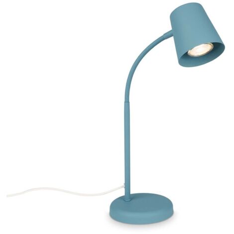 Lampada Da Tavolo Contemporanea Skriva Metallo Blu 1 Luce Gu10