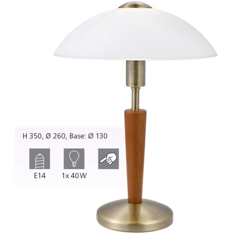 Lampada Da Tavolo Contemporanea Solo 1 Acciaio Ottone 1 Luce E14 (1/5)