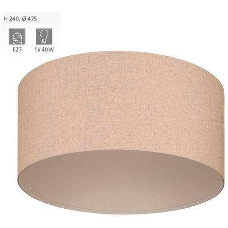 Lampada del soffitto Feniglia in acciaio nero E27 1x40W H: 24 cm Ø47,5 cm Dimmabile (1/3)