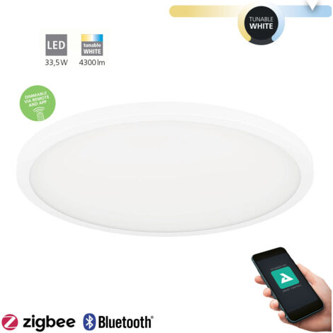 Plafoniera Moderna Sarsina-Z Alluminio Bianco Luce Led Integrato 33,5W (1/5)