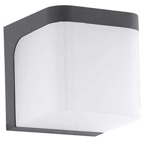 Applique Esterno Moderna Jorba Alluminio Grigio Policarbonato Bianco Led (1/4)
