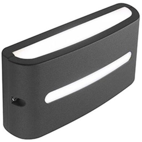 Applique Esterno Moderna Post Alluminio E Termoplastica Grafite Led 10W 3000K (1/4)