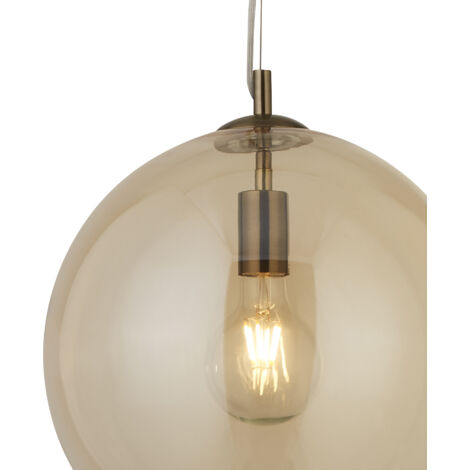 LEDKIA LIGHTING - Lampada a Sospensione in Vetro Tassel | Design Elegante Anni '20 | Compatibile con Lampadina LED E27 | Ideale per Sale, Cucine, Soggiorni, Oro, Vetro