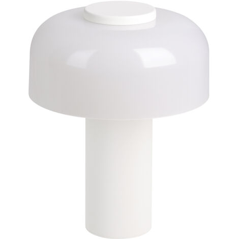 Lampade Da Tavolo Esterno Contemporaneo Ponente Acciaio Bianco Policarbonato Led