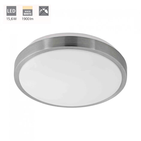 Plafoniera Classico Competa 1 Acciaio Bianco Luce Led Integrato 15,6W (1/4)
