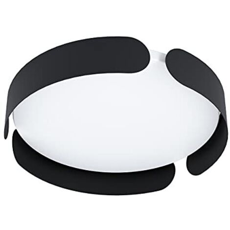 Plafoniera Moderna Valcasotto Acciaio Nero Luce Led Integrato 20W (1/4)