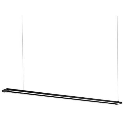 Lampadario A Sospensione Moderno Amontillado Alluminio Nero 2 Luci Led 13,5W (1/4)