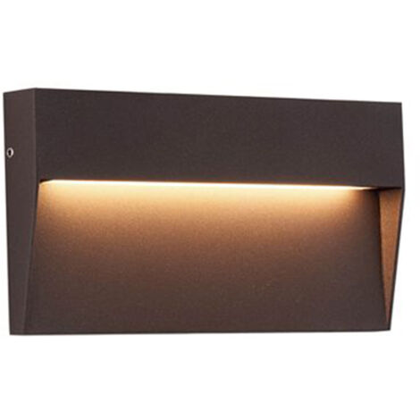 Segnapasso Rettangolare Moderno Geo Alluminio Caffè 6W Led 3000K (1/2)