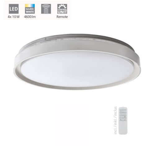 Plafoniera Minimal Seluci Acciaio Bianco 4 Luci Led Integrato 10W (1/5)