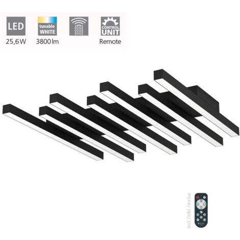 Plafoniera Minimal Padulari Alluminio Nero Luce Led Integrato 25,6W (1/3)