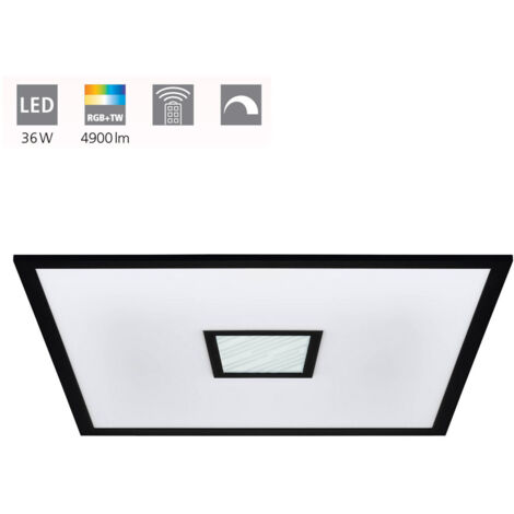 Plafoniera Moderna Bordonara Alluminio Nero Luce Led Integrato 36W (1/4)