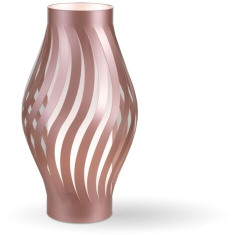 Lampada Da Scrivania Moderna Helios Polilux ® Pink Metal 1 Luce E27 H40Cm (1/2)
