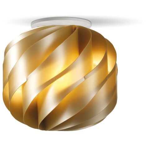 Plafoniera Moderna Globe Polilux ® New Gold 1 Luce E27 D40Cm