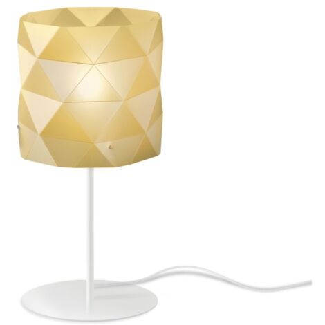 Lampada Da Scrivania Moderna Prisma Polilux ® New Gold E Metallo 1 Luce E27 (1/2)