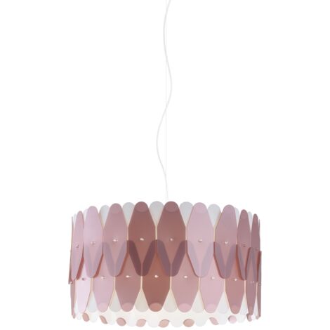Sospensione Moderna Amanda Polilux ® Pink Metal E Metallo Cromo 1 Luce E27 D40Cm (1/2)