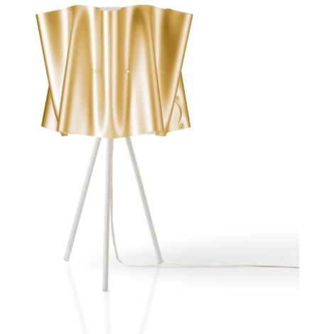 Lampada Da Scrivania Moderna 3 Piedi Folio Polilux ® New Gold Metallo 1 Luce E27 (1/2)