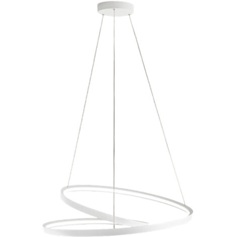 Sospensione Moderna Ritmo Metallo Bianco Led 70W Dimmerabile Ip20 (1/2)