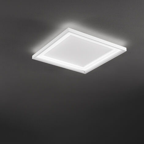 Plafoniera Moderna Panel Metallo Bianco Led 40W 3000K Ip20 (1/2)
