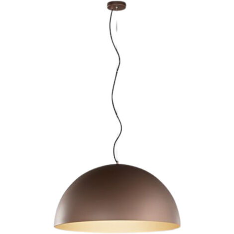Sospensione Contemporanea Steel Metallo Marrone 1 Luce E27 Ip20 D80 (1/2)
