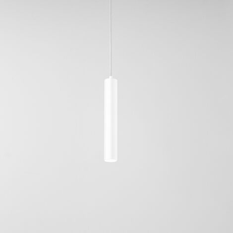 Sospensione Minimal Shot Metallo Bianco 1 Luce Gu10 Ip20