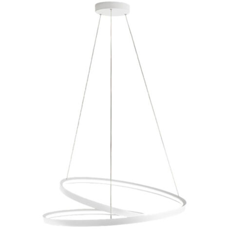 Sospensione Moderna Ritmo Metallo Bianco Led 55W Dimmerabile Ip20 (1/2)
