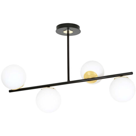 Plafoniera Contemporaneo Vishnu Acciaio Nero 6 Luci E14 Ip20 (1/5)