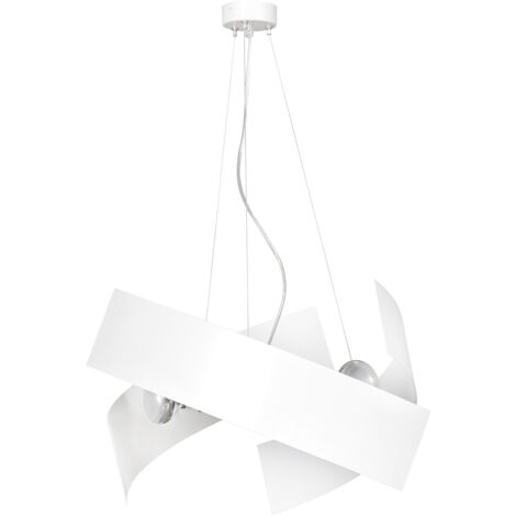 Sospensione Moderna 1 Luce Izanagi In Fasce Di Acciaio Bianco (1/4)