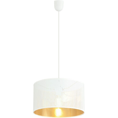 Sospensione Minimal 1 Luce Drago In Acciaio Bianco E Oro (1/5)