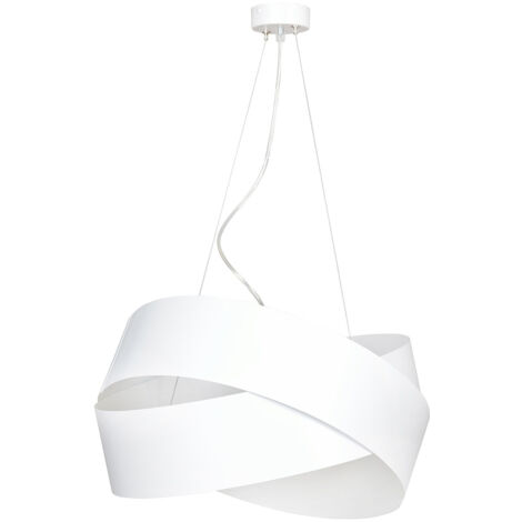 Sospensione Moderna 1 Luce In Fasce Di Acciaio Bianco (1/5)