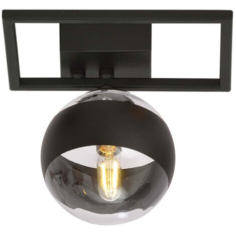 Plafoniera Moderna Andromeda Acciaio Nero Luce E14 Ip20 (1/5)