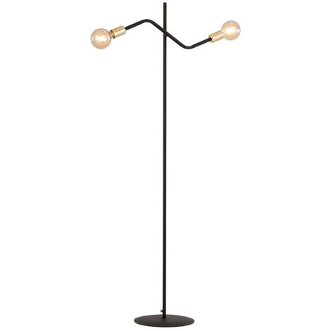 Plafoniera Moderna Temi Acciaio Nero 2 Luci E27 Ip20 (1/5)